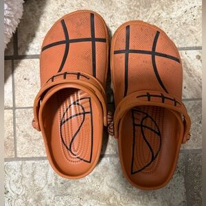 CROCS Kids Basketball Orange Slippers